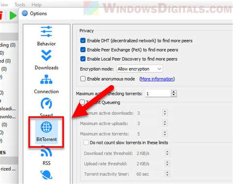 Qbittorrent turn off seeding  If you go to the Options, then in the Behaviour tab, you will see a tree of checkboxes reading "Show qBit in notification area", and "Close qBit to notification area"