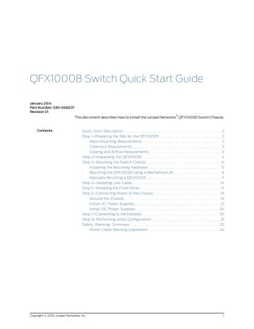 Qfx10008 hardware guide  PTX Series, and QFX10008