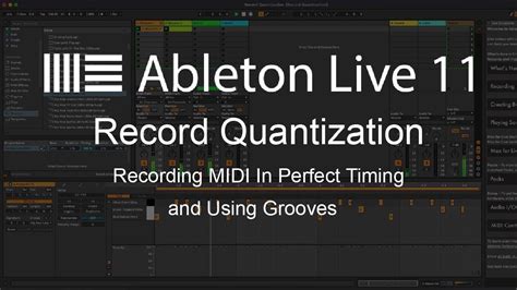 Quantization ableton MIDI QUANTIZE