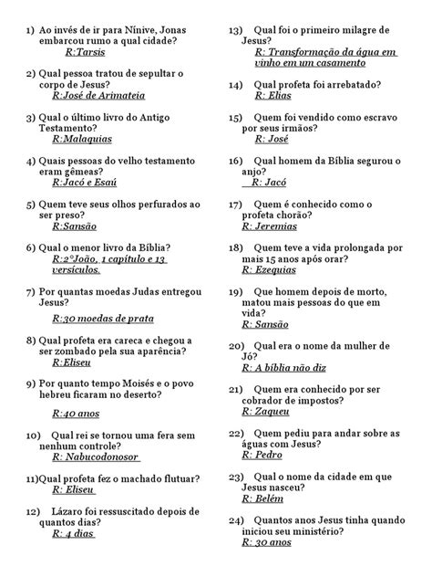 Quiz bíblico infantil  Aqui você vai testar seus conhecimentos sobre os mais variados assuntos