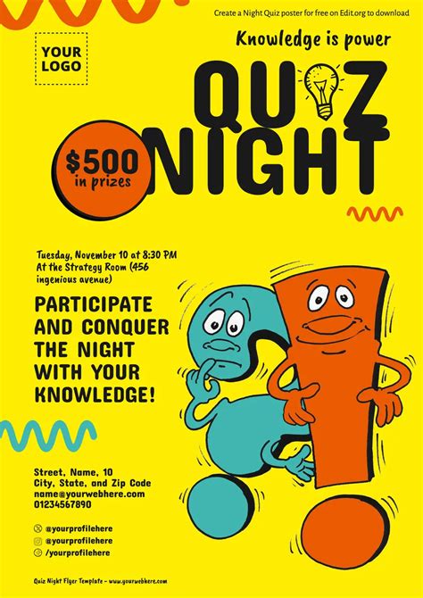 Quiz night poster  #freepik #vector