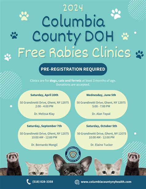 2024 Rabies Clinic - Columbia County Department of Health