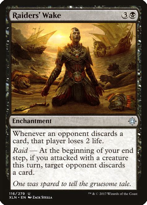 Raiders bane enchantment  Flavor Text: Those who fail to respect power will