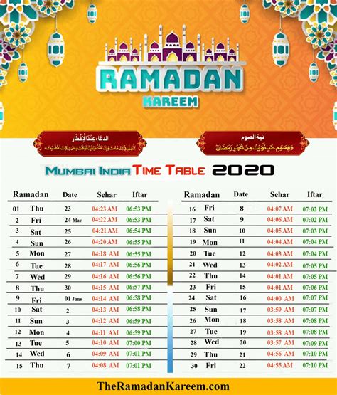 2024 Ramadan Calendar Usa