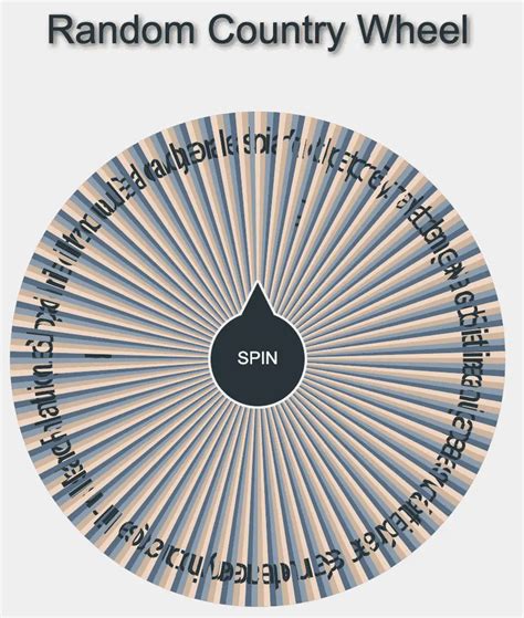 Random country wheel  It's easy: type in your entries in the textbox to the right of the wheel, then click the wheel to spin it and get a random winner