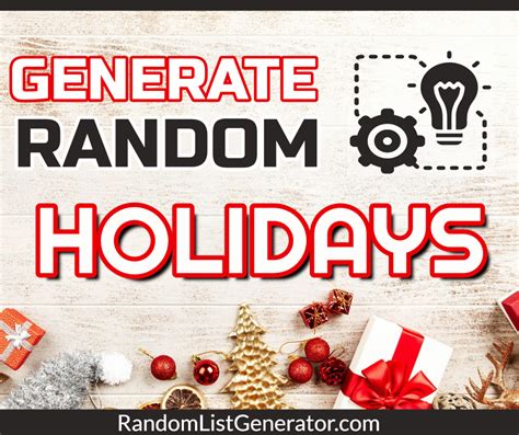Random holiday generator  The number the ball lands on is the winning number