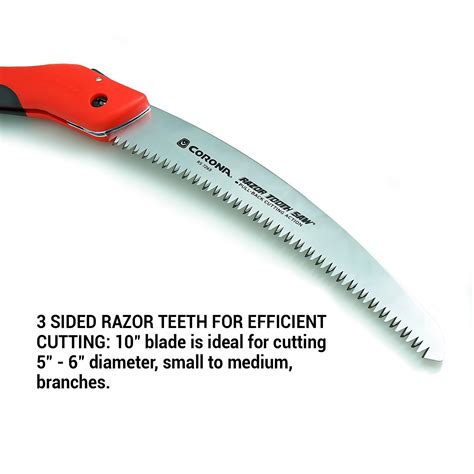 Razortooth freispiele The Corona RazorTOOTH Folding Pruning Saw is one of the longest saws on the list, with a 10-inch blade that can handle both small branches and medium-sized limbs