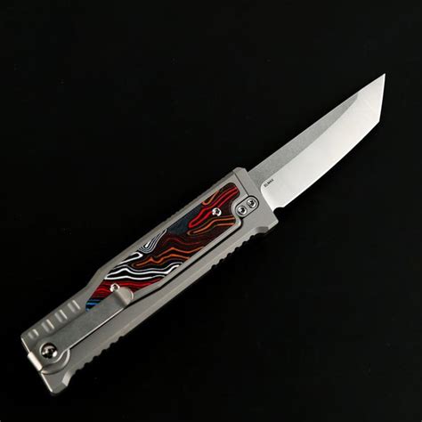 Reate exo tanto stonewash  Microtech/Borka Blades Stitch Auto Folding Knife 3