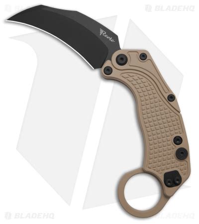 Reate exo-k  When the button is held down while flicking your wrist, the blade and frame move back and forward again to allow for deployment of the karambit blade