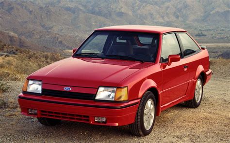 Red 1990 ford escort gt 