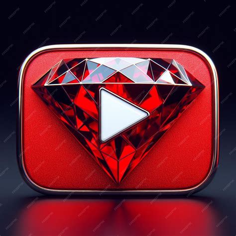 Red diamond play button  Penghargaan satu ini didesain dengan warna merah elegan dengan ukiran yang indah