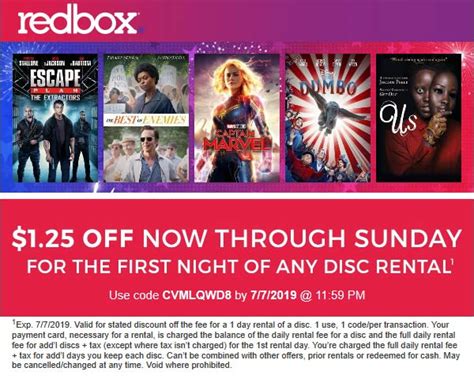 Redbox coupon  For an average discount of 20% off, buyers will grab the maximum reductions up to 20% off