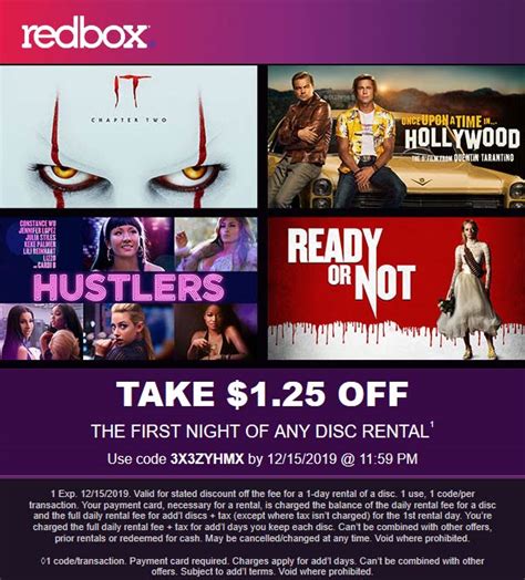 Redbox discount code 25 Off [Exp