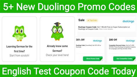 Redeem promo code duolingo com Coupon Code: Get 30% off Site-wide