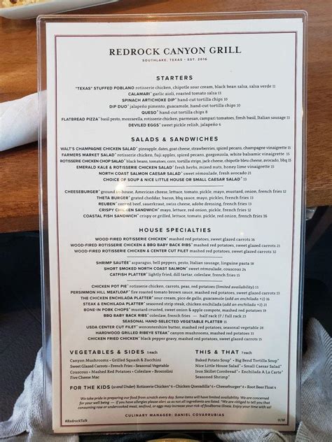 Redrock canyon grill southlake menu 00