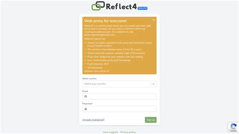 Reflect4  sgg9 demo is fast and easy to use web proxy service