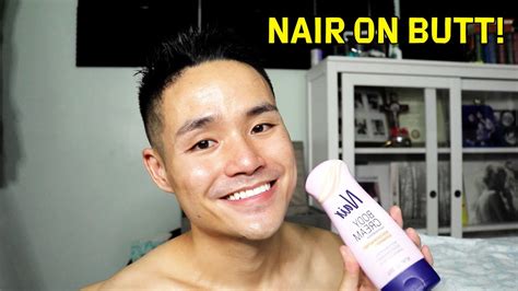 Removing butt hairs using nair a visual guide  If you want a close shave, then shave against the grain; if you tend to be more prone to skin irritation, then you may want to shave with the grain