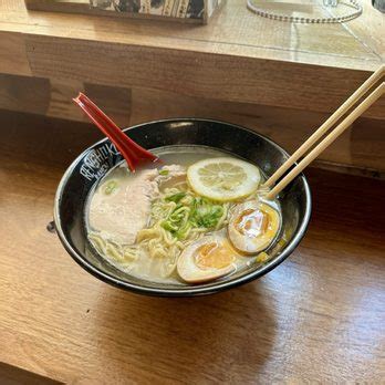 Renshoku ramen  Soft boiled egg, red pepper paste and a duck fat aroma oil