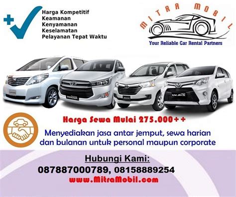 Rental mobil jakarta barat  Tersedia rental mobil di Kota Lombok dan sekitarnya: Avanza, Xenia, Ertiga, Calya, Innova, Elf, Fortuner, sudah termasuk sopirBluebird Group merupakan perusahaan transportasi yang menyediakan taksi, transportasi online, travel, hingga bus pariwisata dengan berbagai tipe sesuai kebutuhan Anda