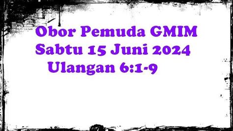 Renungan obor pemuda gmim 2023 Tags: Fitnah Kejadian 39 : 11 - 18 OBOR Obor Pembangunan Pemuda GMIM Renungan GMIM