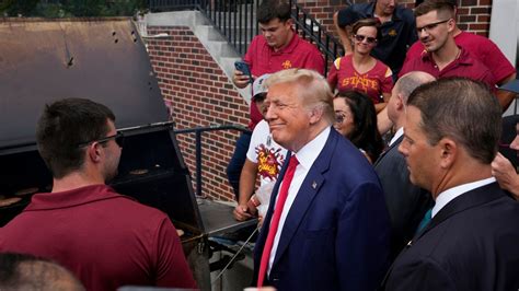 2024 Republican prospects Trump, DeSantis, others vie for attention at the Iowa-Iowa State football game