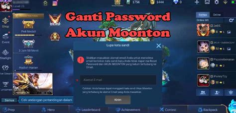 Reset password moonton  Muncul notifikasi password reset sudah dikirimkan