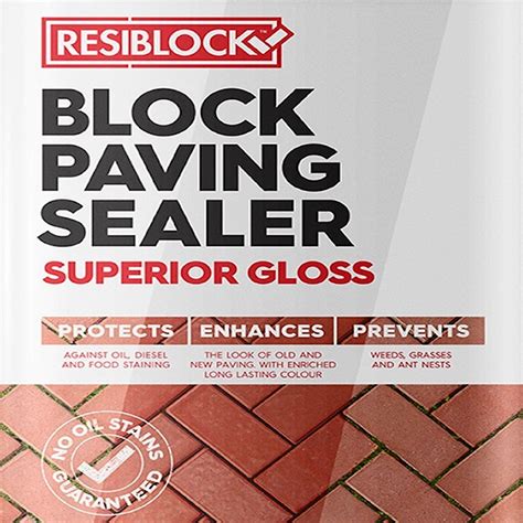 Resiblock paving sealer  Resiblock is a very well-known brand and has a good reputation and I’ve used their sealer several times and was impressed with the finish on a block driveway