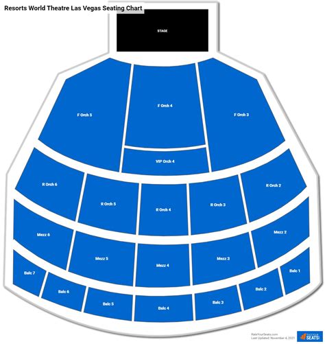 Resorts world theater seating chart with seat numbers  On the Floor: Sections Floor 1, Floor