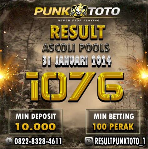 Result ascoli togel  Keluaran togel live draw yang di update oleh hasilresultlengkap