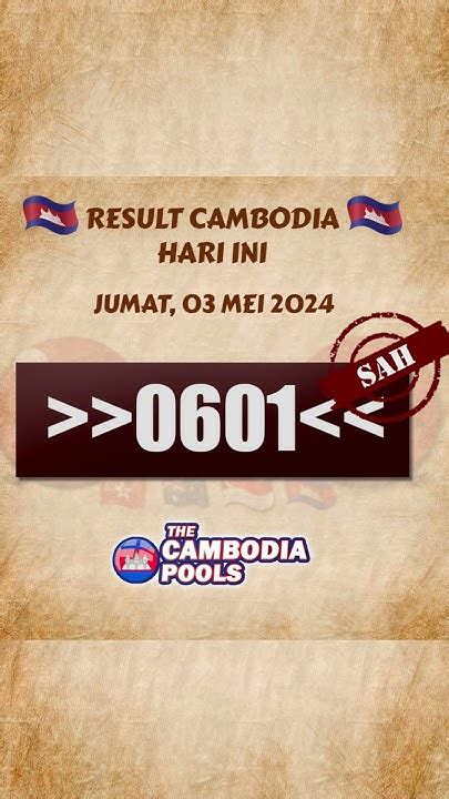 Result cambodia hari ini 2023 