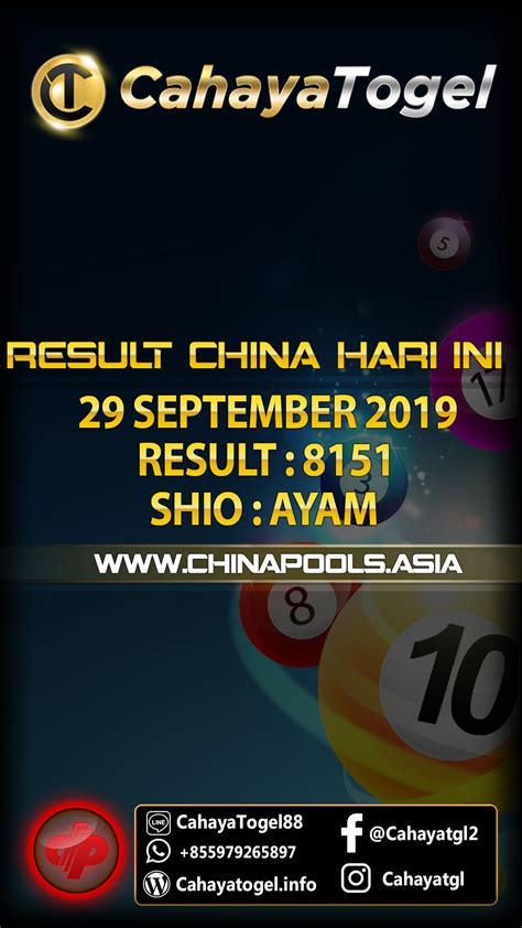 Result togel china hari ini Result Data Togel China Hari Ini Live - CASH4D