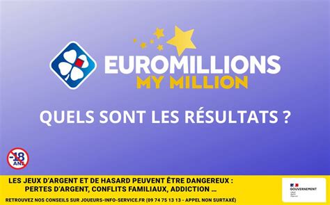 Resultat euromillion fdj rapport  LOTO® c’est 3 tirages par semaine à 2 millions d’euros minimum