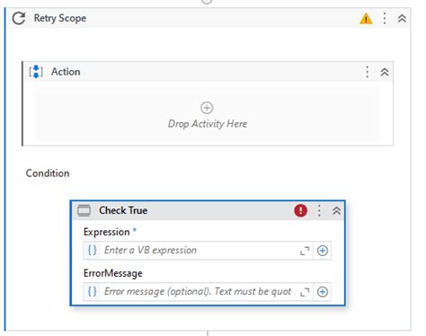 Retry scope uipath  Or you can try Retry scope activity