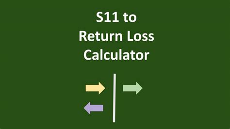 Return loss calculator 1 Return Loss