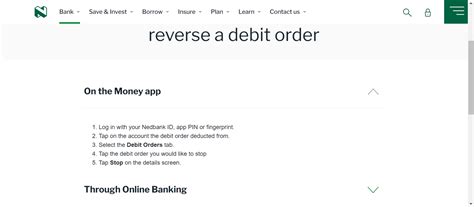 Reverse debit order nedbank  Please note that only debit orders less