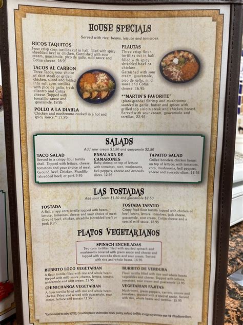 Rincon tapatio spokane menu  With really good sized portions for your money