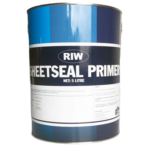 Riw sheetseal primer The product generally requires a primer for vertical or sloping surfaces, ie: Sheetseal Primer