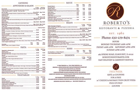 Roberto's elmhurst menu  Chef Shangri-La