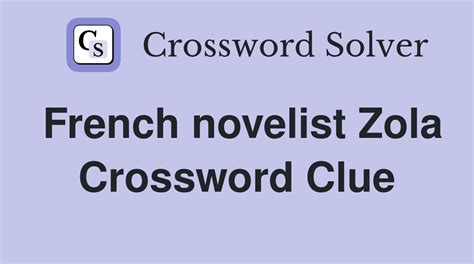 Robust novelist crossword clue  Enter a Crossword Clue