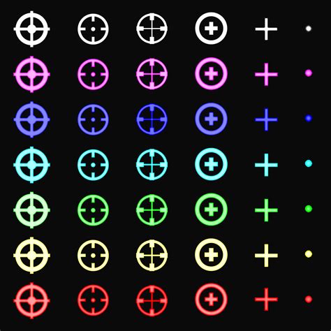 Roda crosshair  Use a color that’s not common in the game’s maps: colors like cyan or neon green don’t appear in the scenery of very many maps, so they’re easier to keep track of