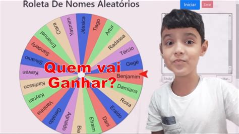 Roleta de nomes aleatório  Para fazer a Roleta girar é só clicar nela