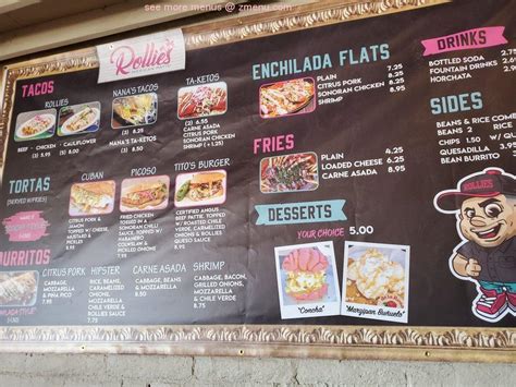 Rollies tucson menu  Order online