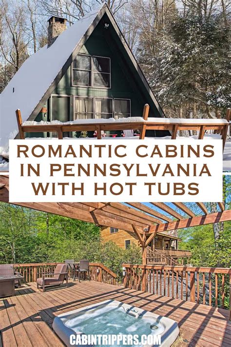 Romantic cabin getaways in pa  All accommodations are designed for romantic getaways with log-burning fireplaces, heart-shaped tubs, Champagne Tower baths and round king-size beds