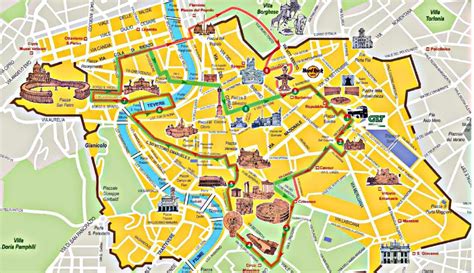 Rome hop on hop off bus tour route map  Instant confirmation E-Voucher