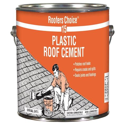 Roofers choice plastic roof cement  per 5 gallon pail on a 3-course application