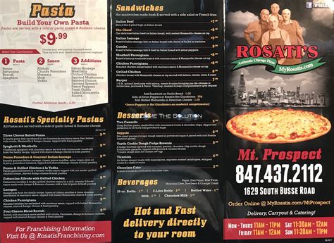 Rosati's pizza tucson menu  Tucson