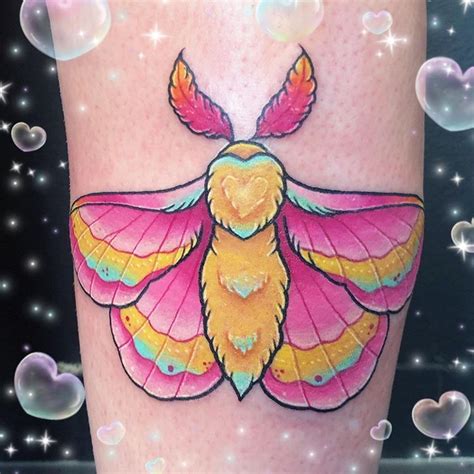 Rosy maple moth tattoo  Rushed in to get the camera and fired off a series of frames