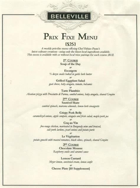 Rothmann's steakhouse prix fixe menu 9