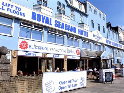 Royal seabank hotel blackpool  Six Bingo Books Per Adult (WIN UP TO £100 SNOWBALL) One of the most popular hotels in Blackpool is ideally situated on Central Promenade overlooking the Irish Sea, on the iconic Golden Mile, The Royal Seabank Hotel’s location is perfect whether you are looking for a holiday as a family, a couple or a sole traveller, when looking for great hotels in Blackpool our hotel should be your first