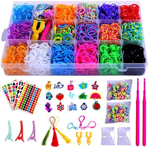 Great Choice Products 1200 (2 Bags) Loom Rubber Bands Refill & 50 S-Clips  10 Color